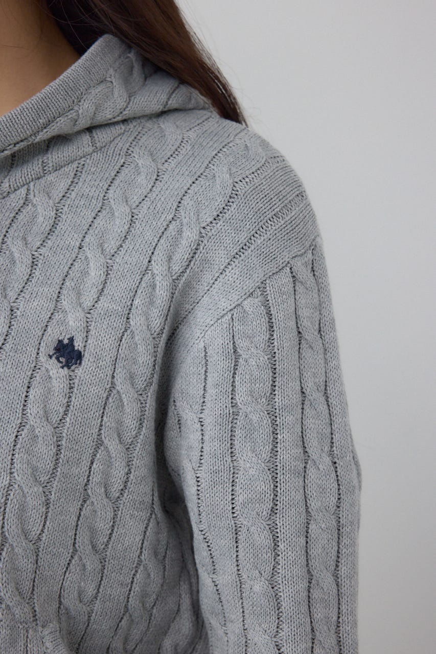 【POLO BCS×AZUL】WZIPニットパーカー GRY FREE