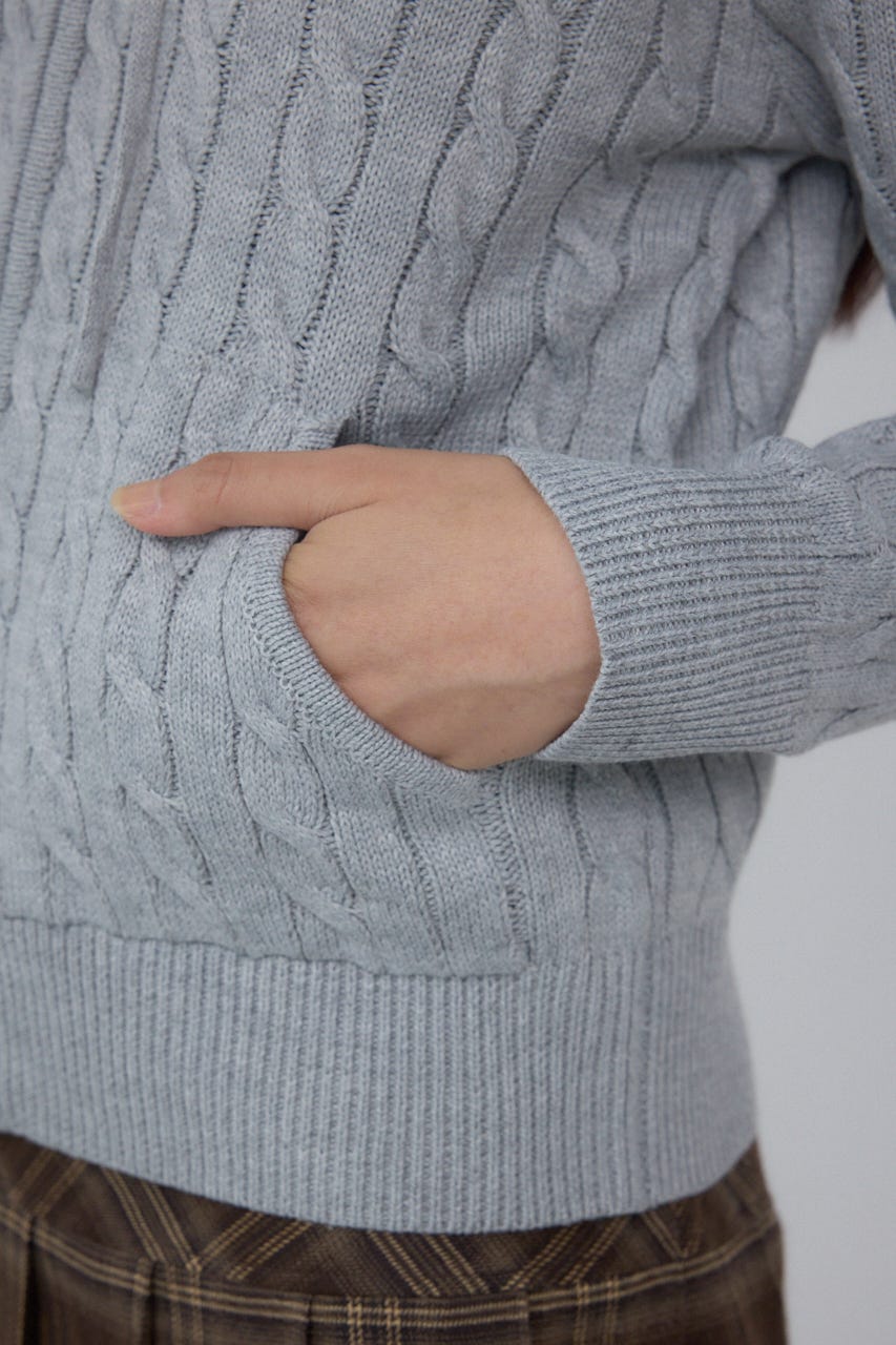 【POLO BCS×AZUL】WZIPニットパーカー GRY FREE