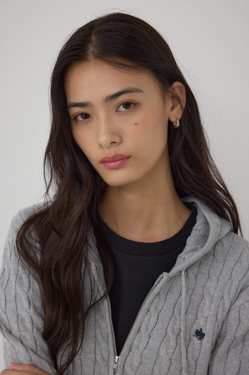 【POLO BCS×AZUL】WZIPニットパーカー GRY FREE