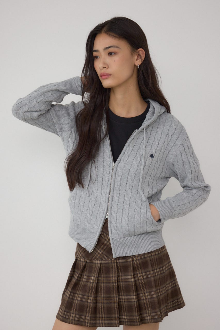 【POLO BCS×AZUL】WZIPニットパーカー GRY FREE