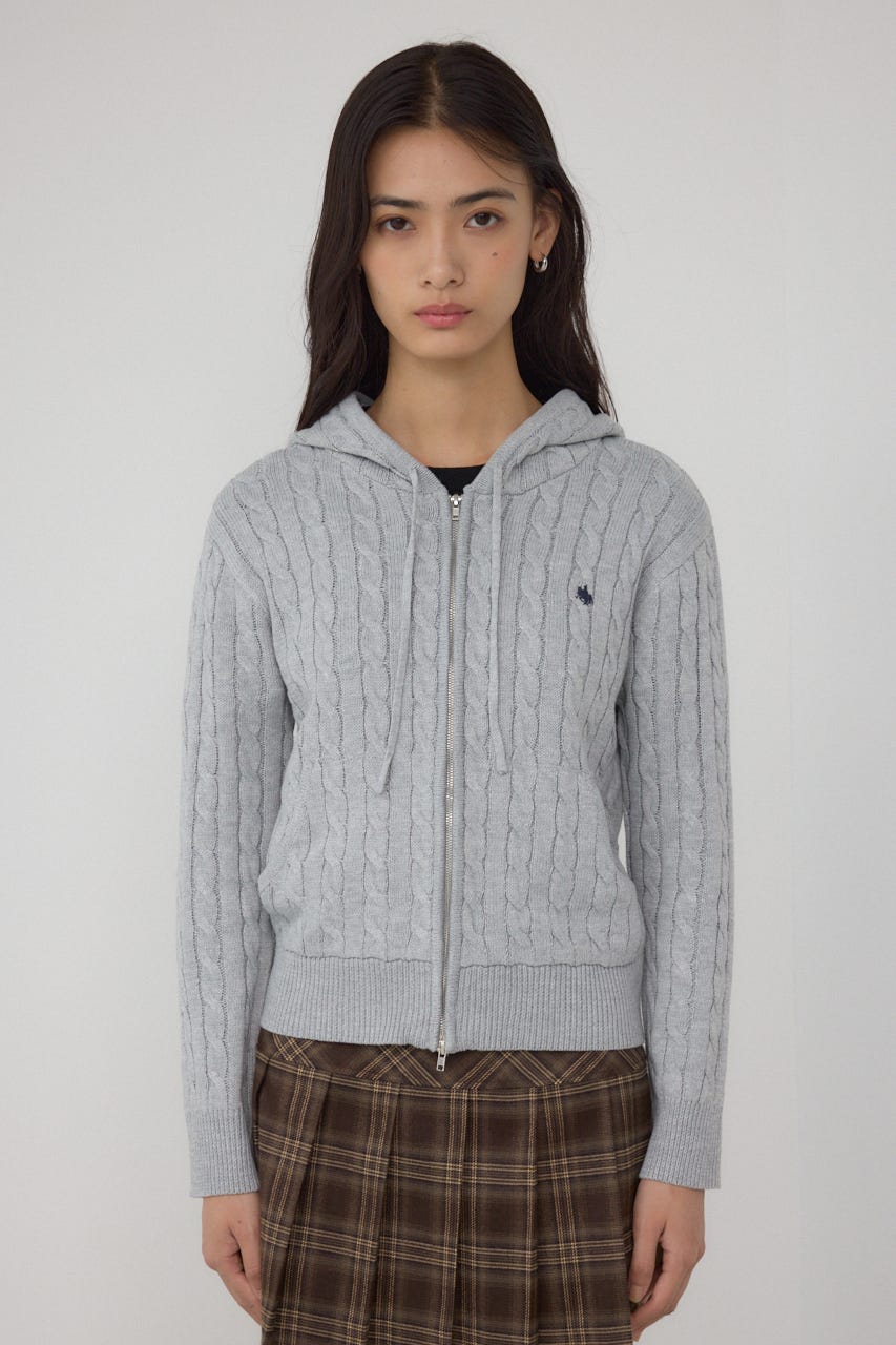 【POLO BCS×AZUL】WZIPニットパーカー GRY FREE