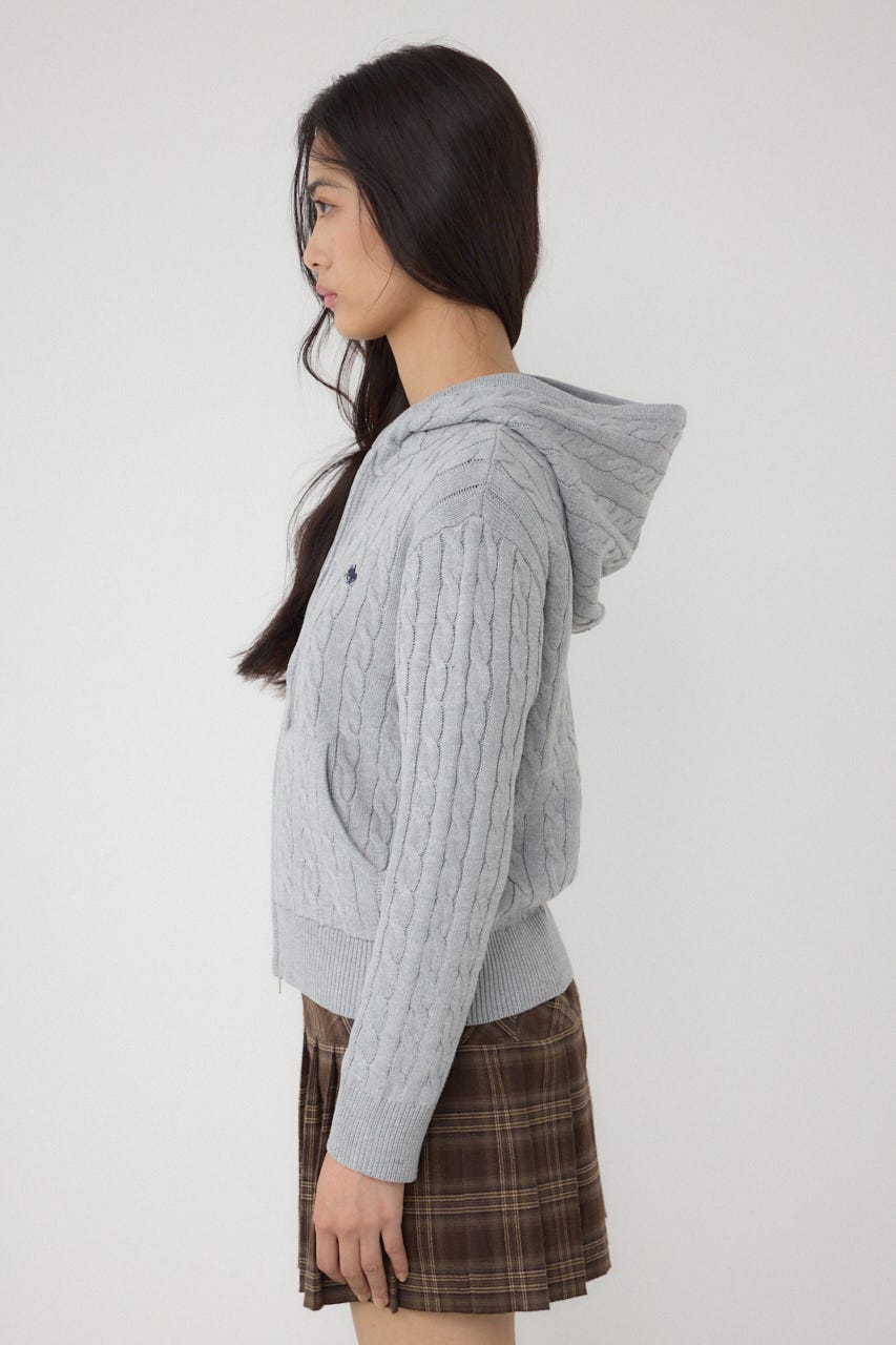 【POLO BCS×AZUL】WZIPニットパーカー GRY FREE