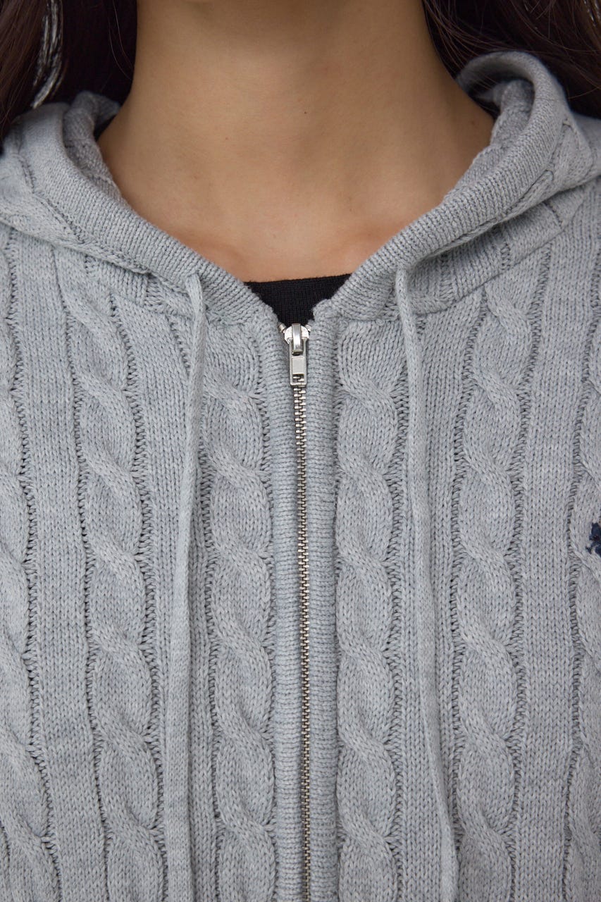 【POLO BCS×AZUL】WZIPニットパーカー GRY FREE