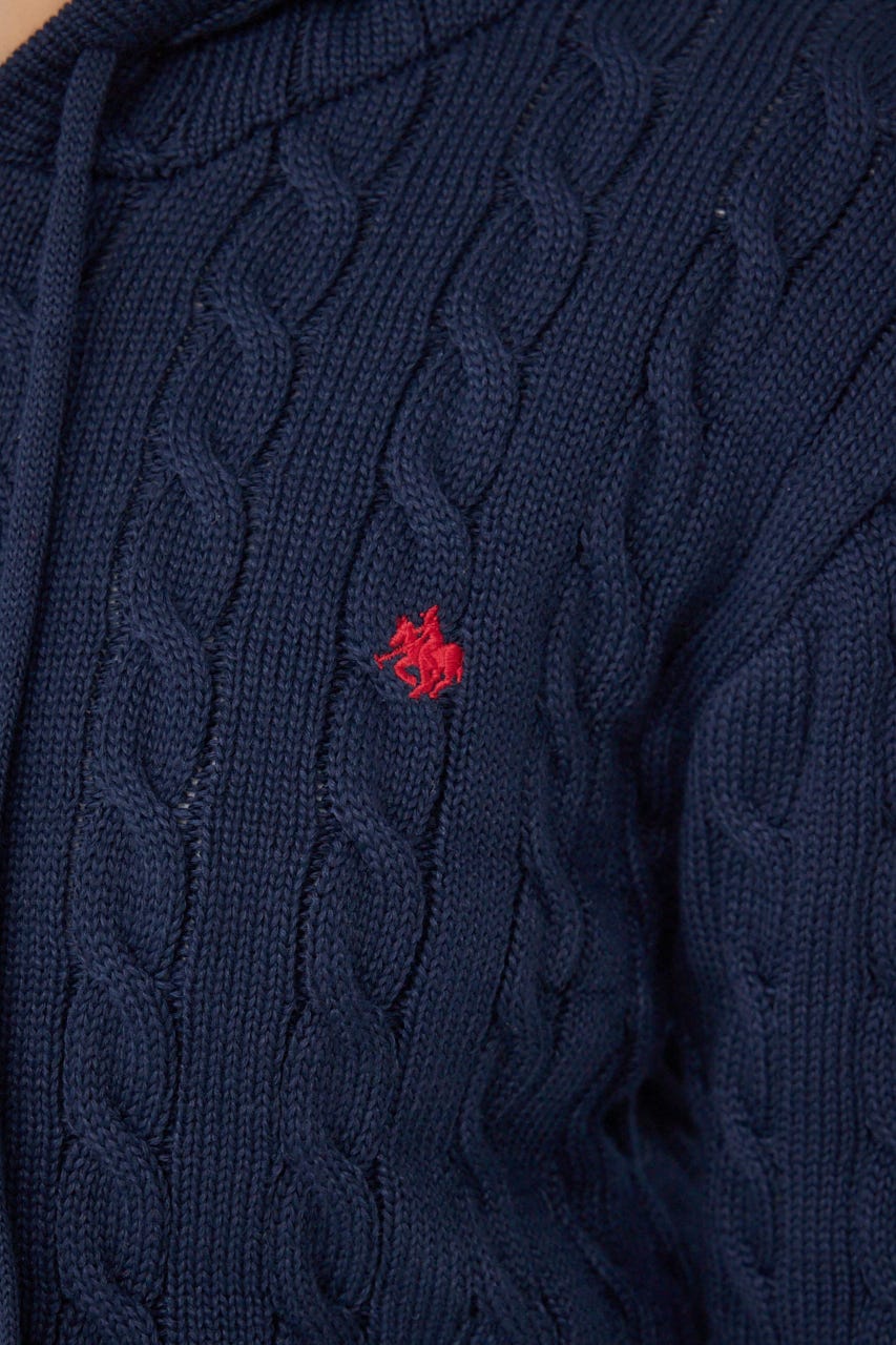 【POLO BCS×AZUL】WZIPニットパーカー NVY FREE