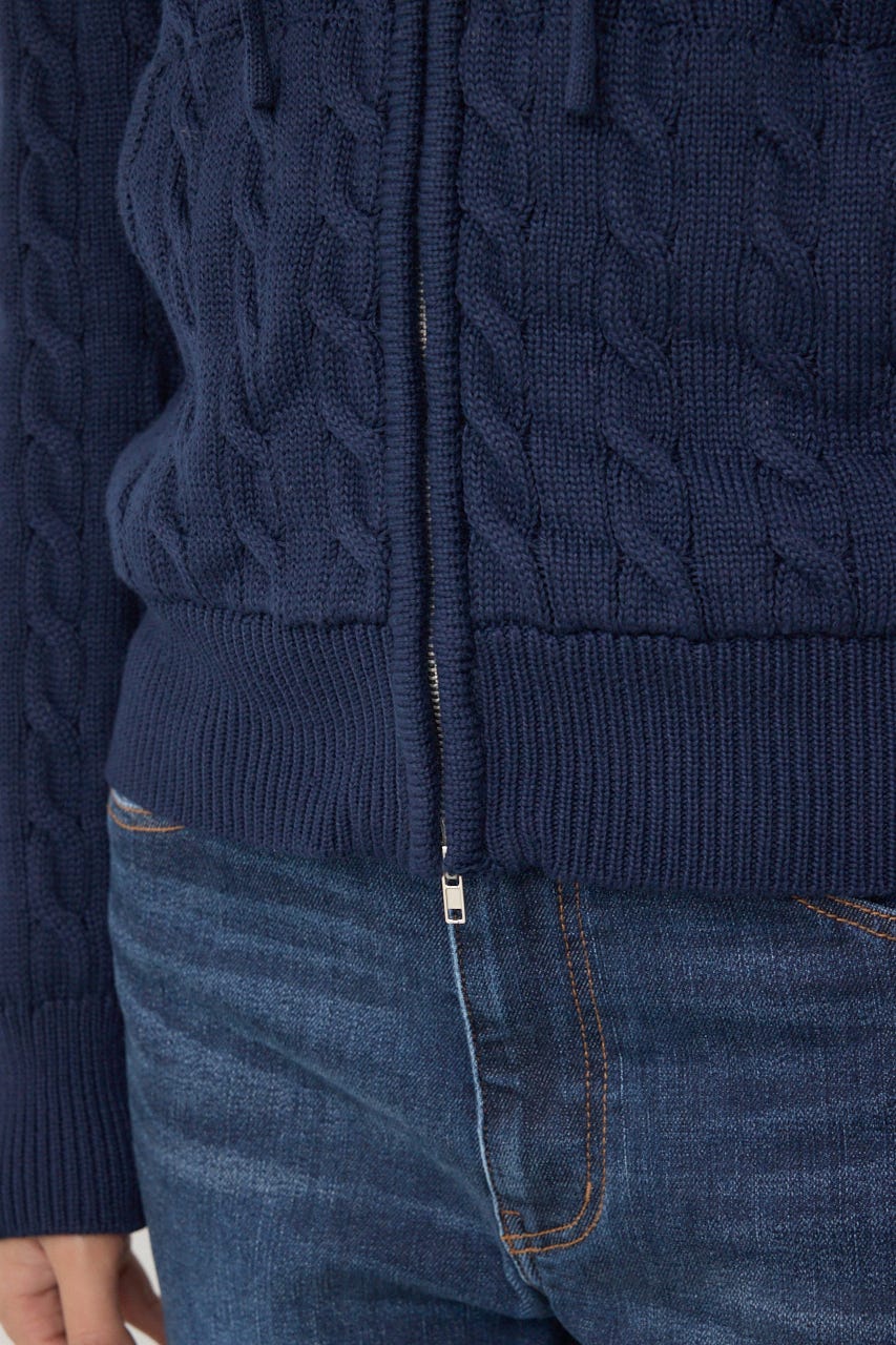 【POLO BCS×AZUL】WZIPニットパーカー NVY FREE