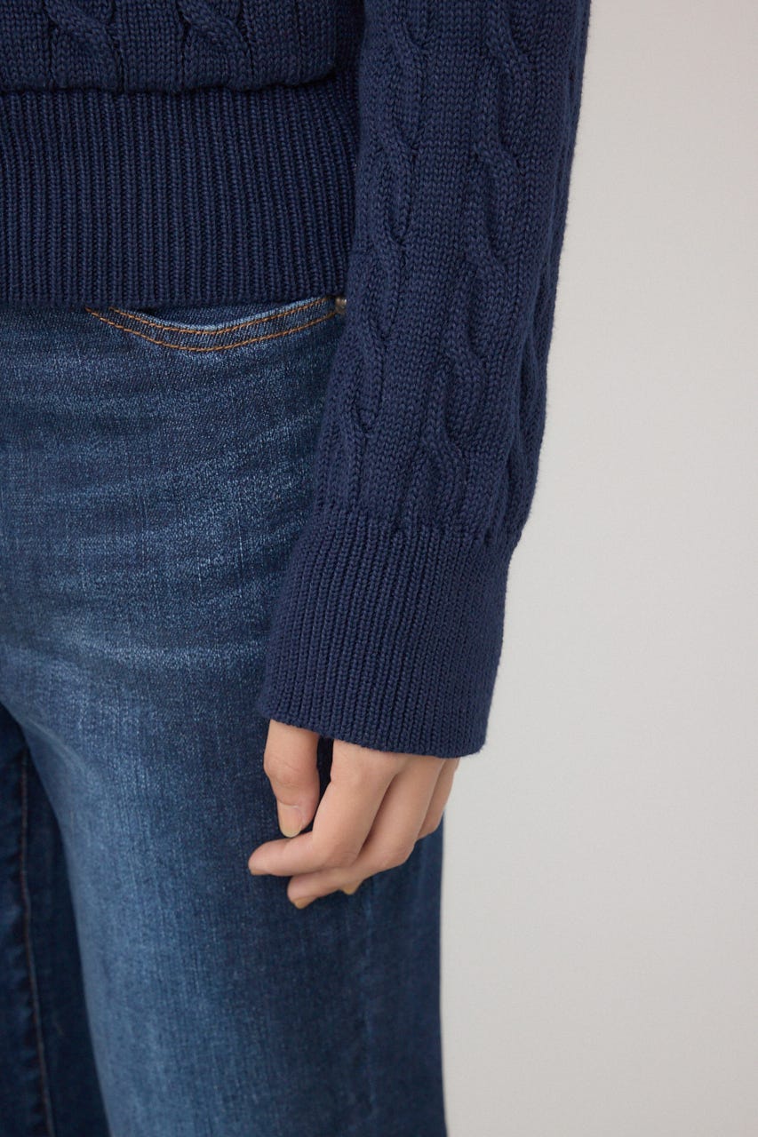 【POLO BCS×AZUL】WZIPニットパーカー NVY FREE