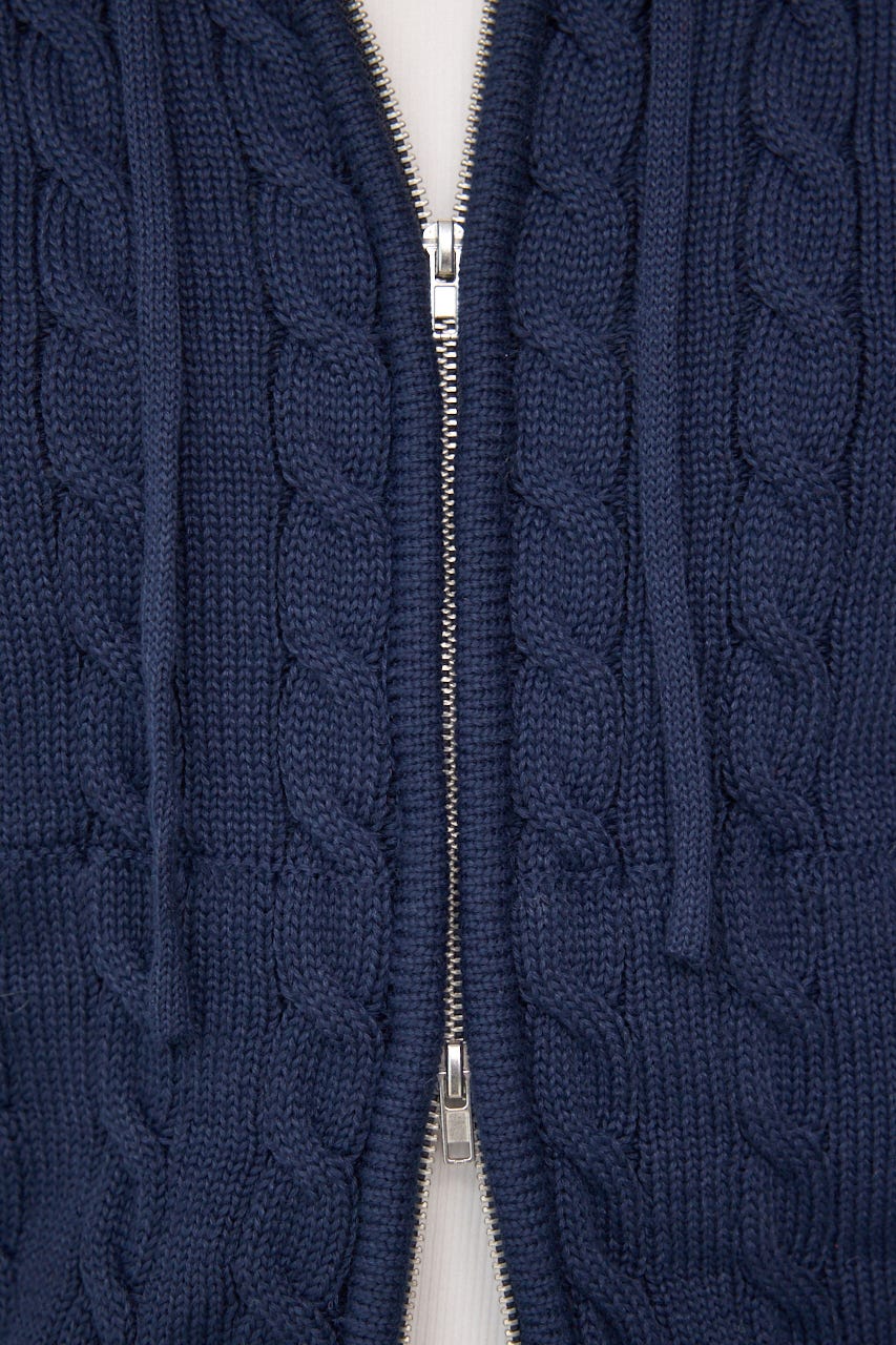 【POLO BCS×AZUL】WZIPニットパーカー NVY FREE