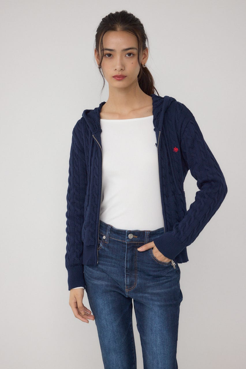 【POLO BCS×AZUL】WZIPニットパーカー NVY FREE