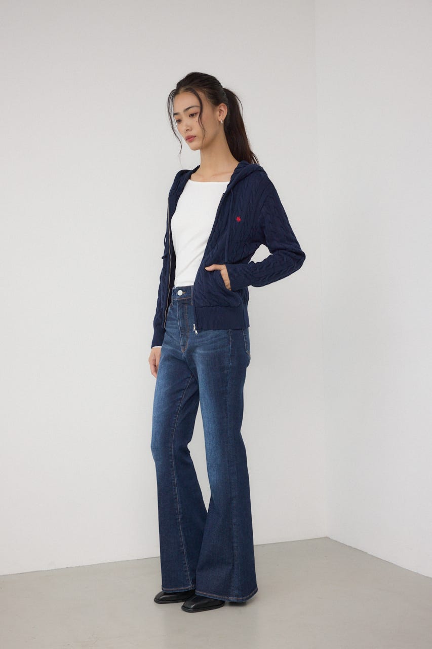 【POLO BCS×AZUL】WZIPニットパーカー NVY FREE