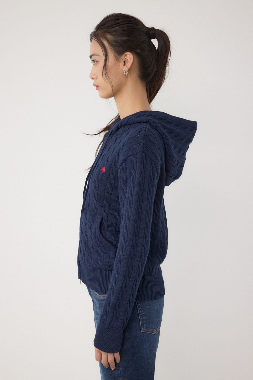 【POLO BCS×AZUL】WZIPニットパーカー NVY FREE