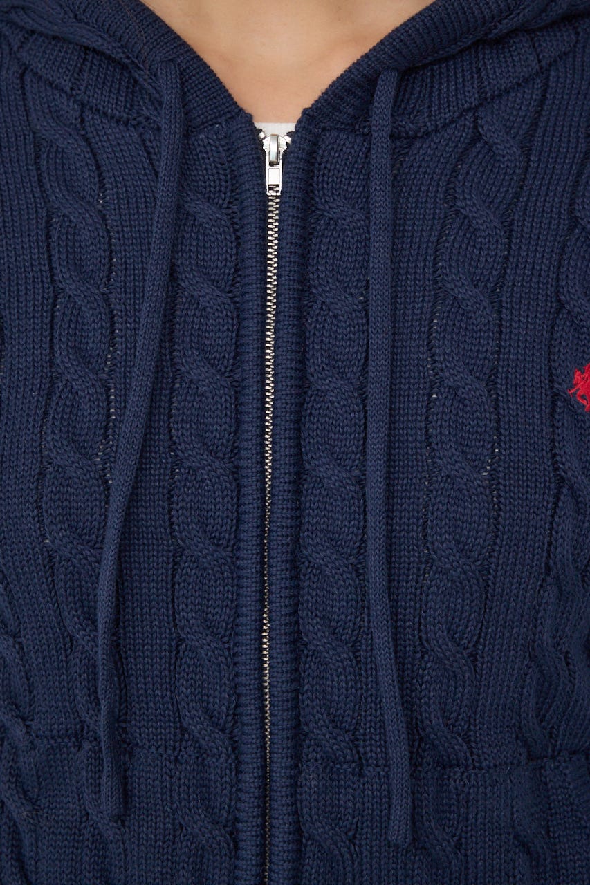 【POLO BCS×AZUL】WZIPニットパーカー NVY FREE