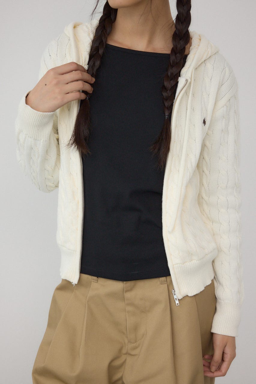 【POLO BCS×AZUL】WZIPニットパーカー O/WHT FREE