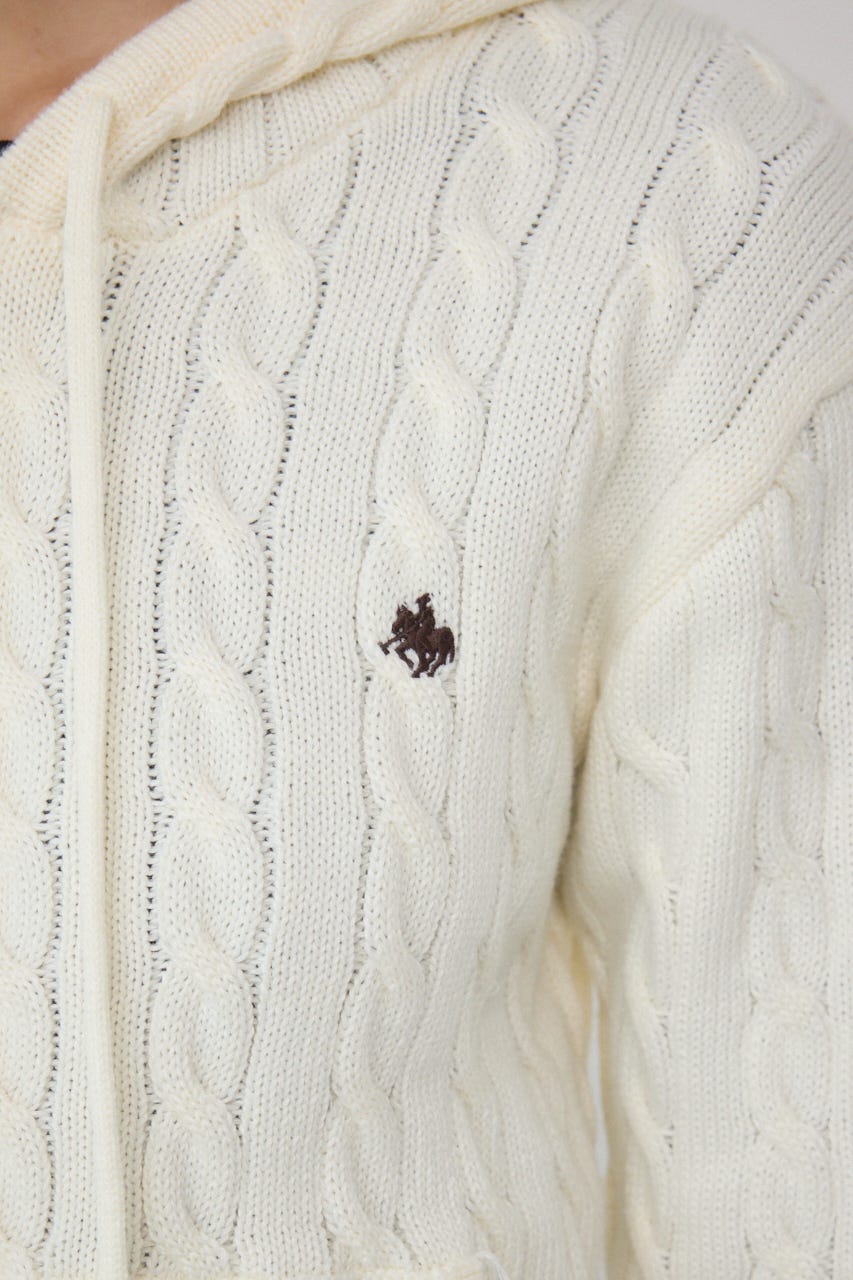 【POLO BCS×AZUL】WZIPニットパーカー O/WHT FREE