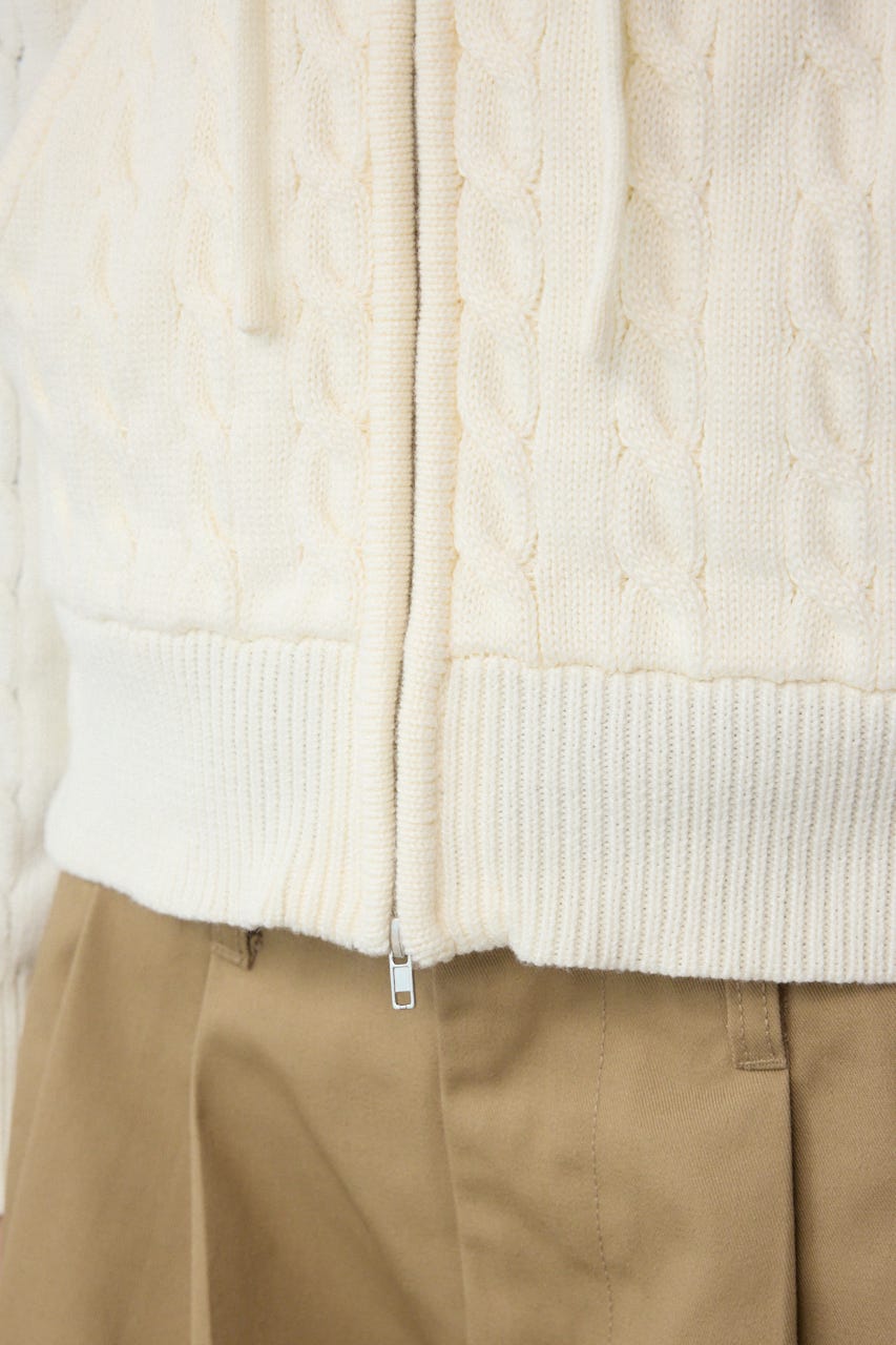 【POLO BCS×AZUL】WZIPニットパーカー O/WHT FREE