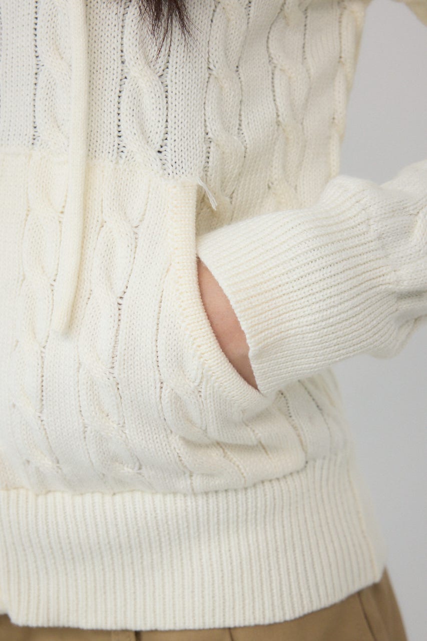 【POLO BCS×AZUL】WZIPニットパーカー O/WHT FREE