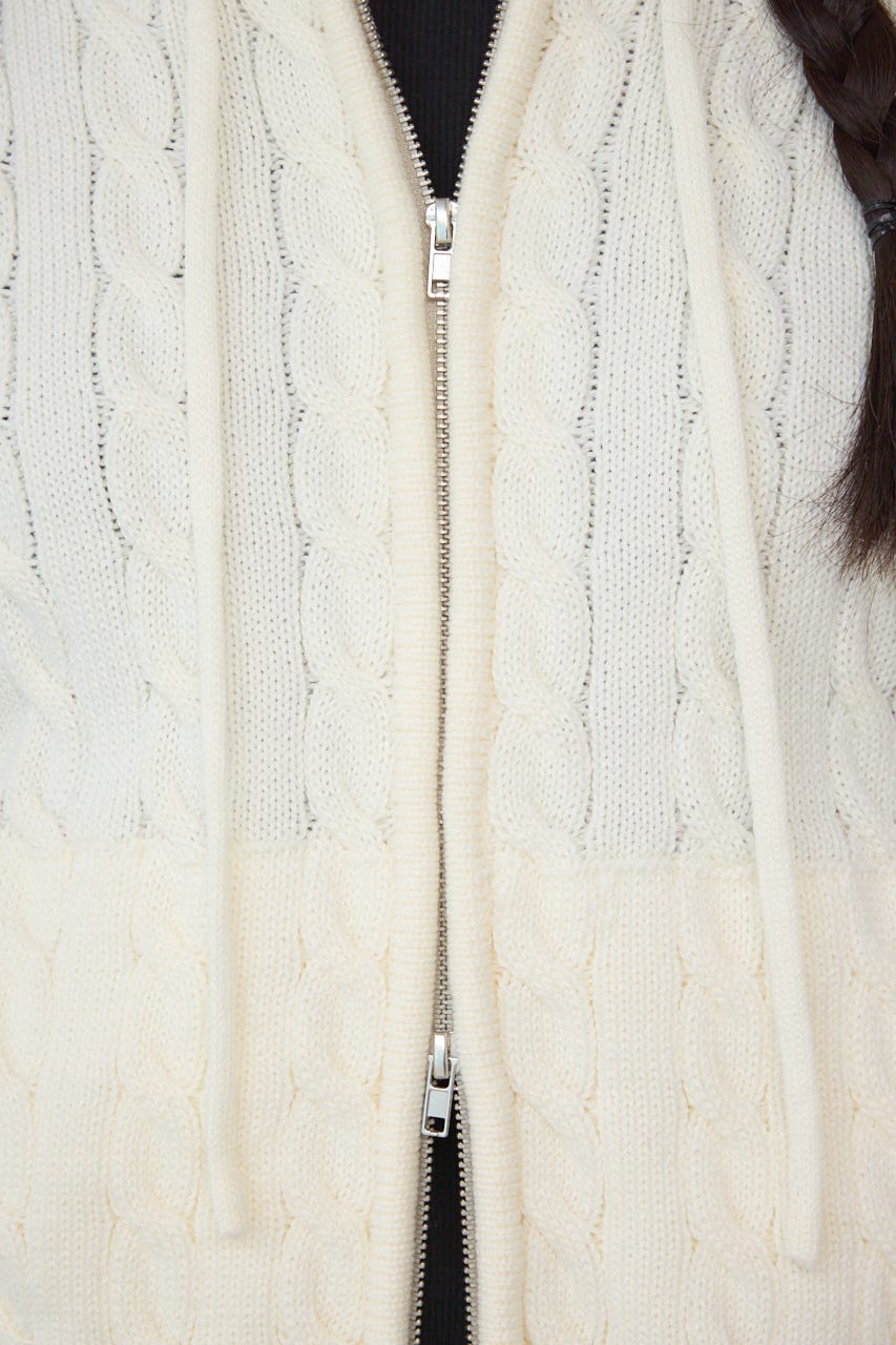 【POLO BCS×AZUL】WZIPニットパーカー O/WHT FREE