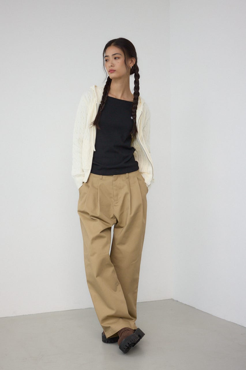 【POLO BCS×AZUL】WZIPニットパーカー O/WHT FREE