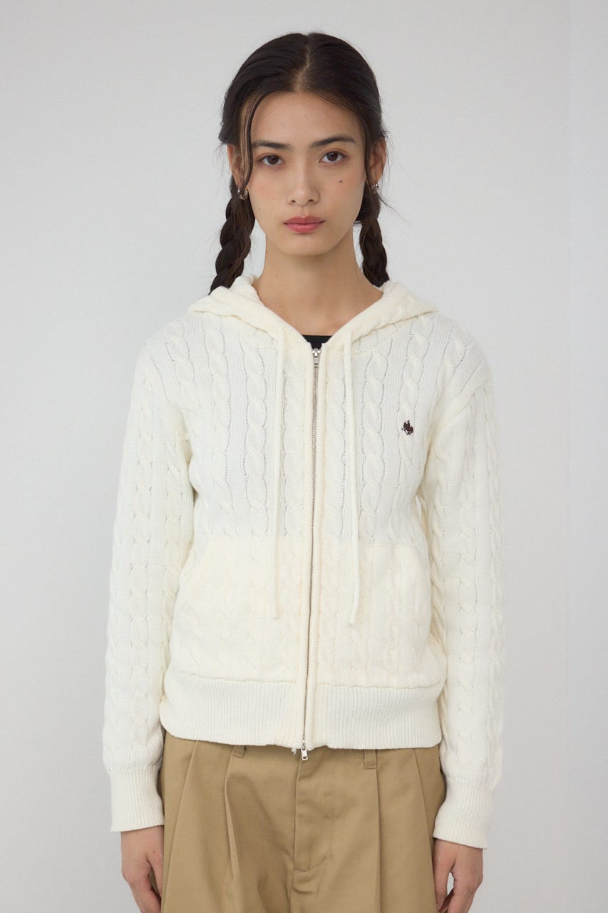 【POLO BCS×AZUL】WZIPニットパーカー O/WHT FREE