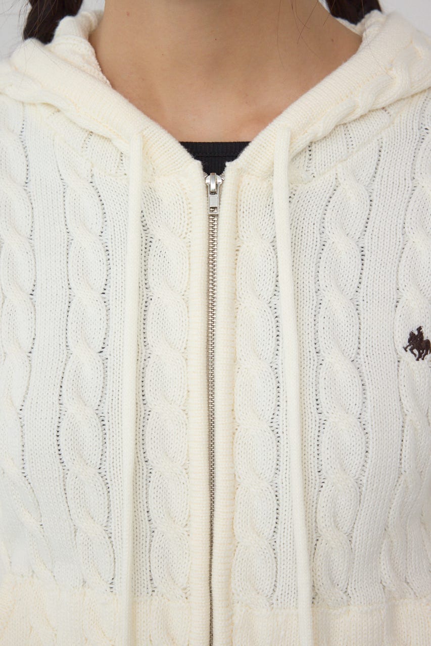 【POLO BCS×AZUL】WZIPニットパーカー O/WHT FREE