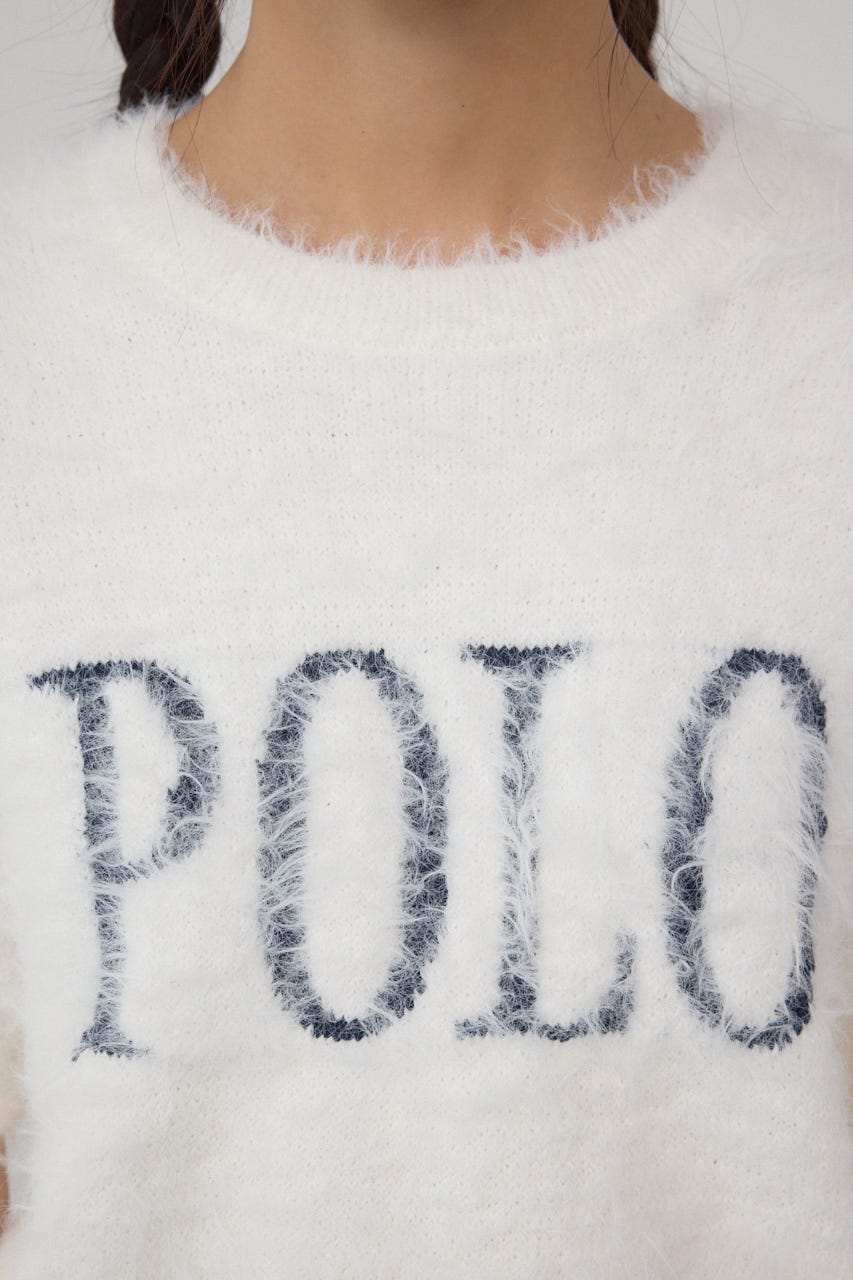 【POLO BCS×AZUL】シャギー5分袖ニット IVOY FREE