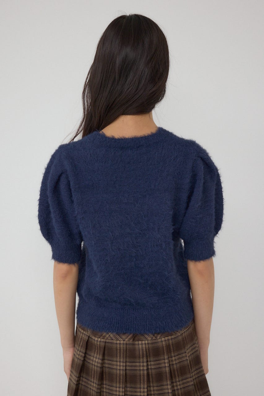 【POLO BCS×AZUL】シャギー5分袖ニット NVY FREE