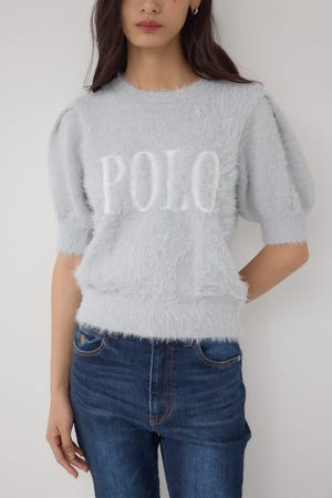 【POLO BCS×AZUL】シャギー5分袖ニット