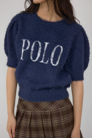 【POLO BCS×AZUL】シャギー5分袖ニット