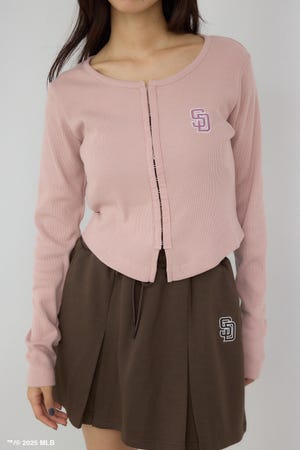 【MLB】AZUL フロントホックリブトップス