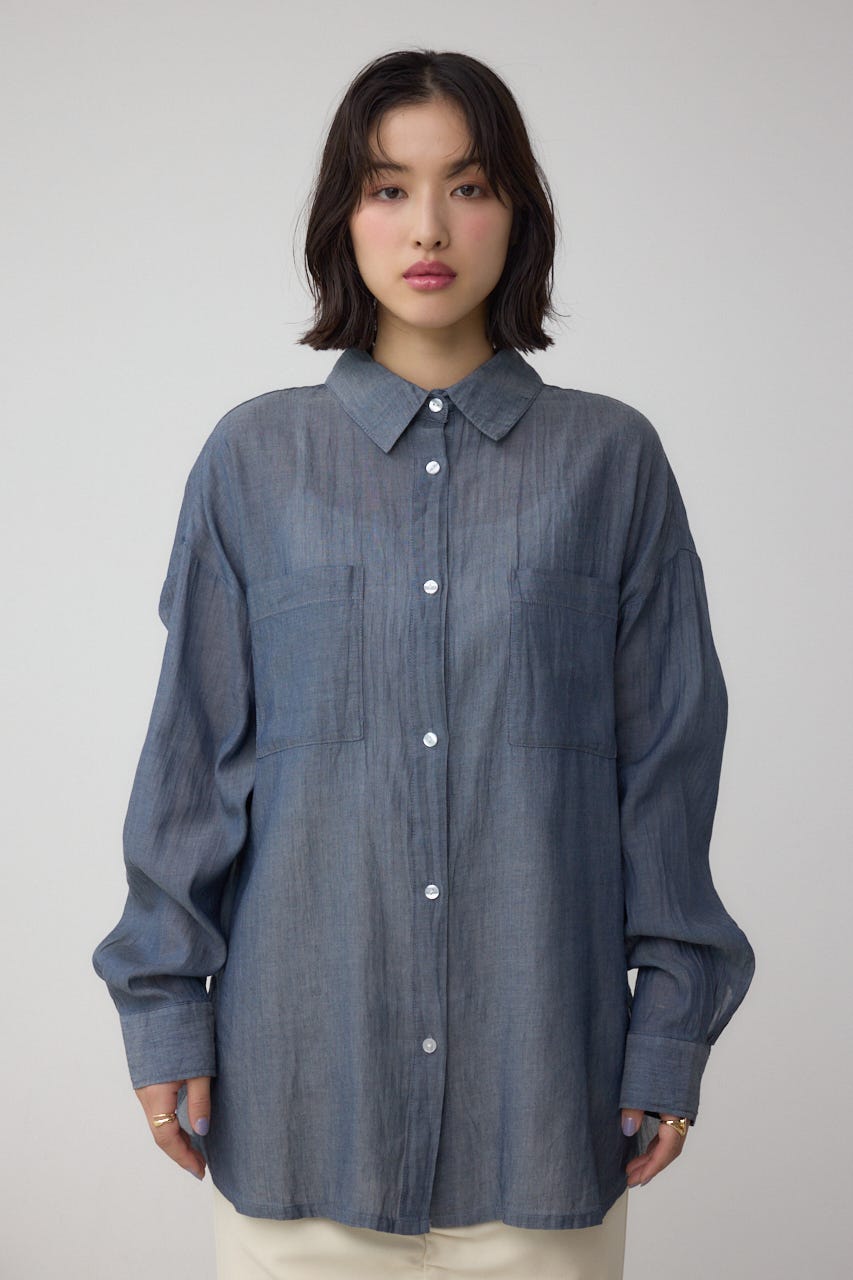 AZUL BY MOUSSY | シアーデニムシャツ (シャツ・ブラウス