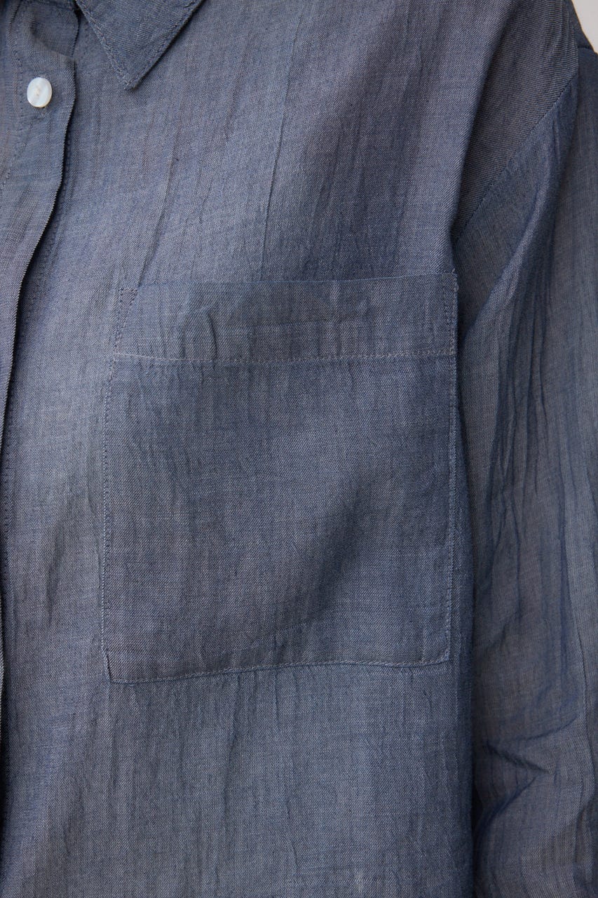 シアーデニムシャツ BLU M