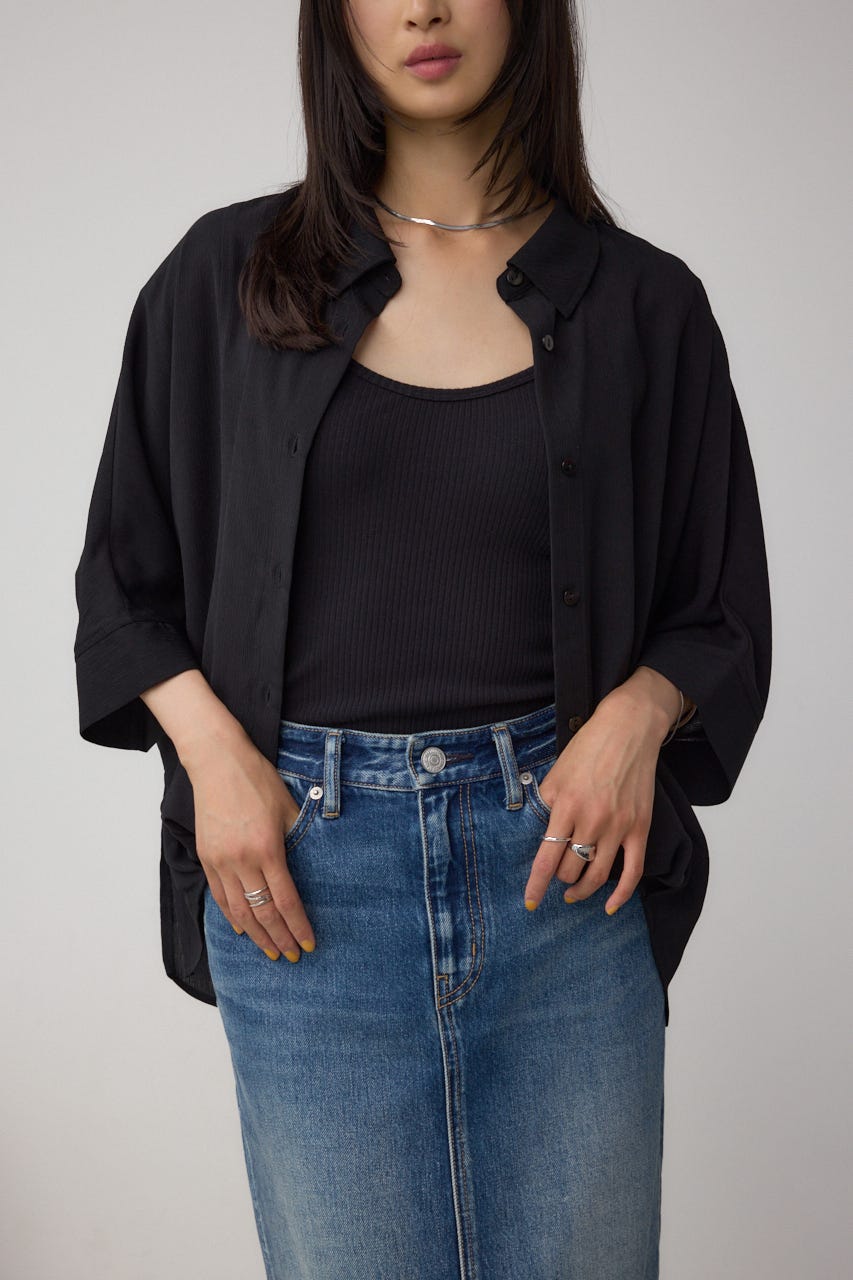 AZUL BY MOUSSY | 楊柳タックヘムコクーンシャツ (シャツ