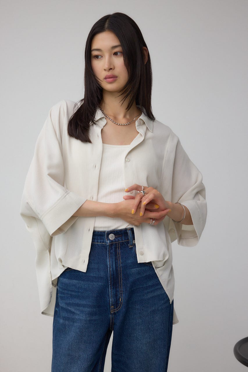 AZUL BY MOUSSY | 楊柳タックヘムコクーンシャツ (シャツ
