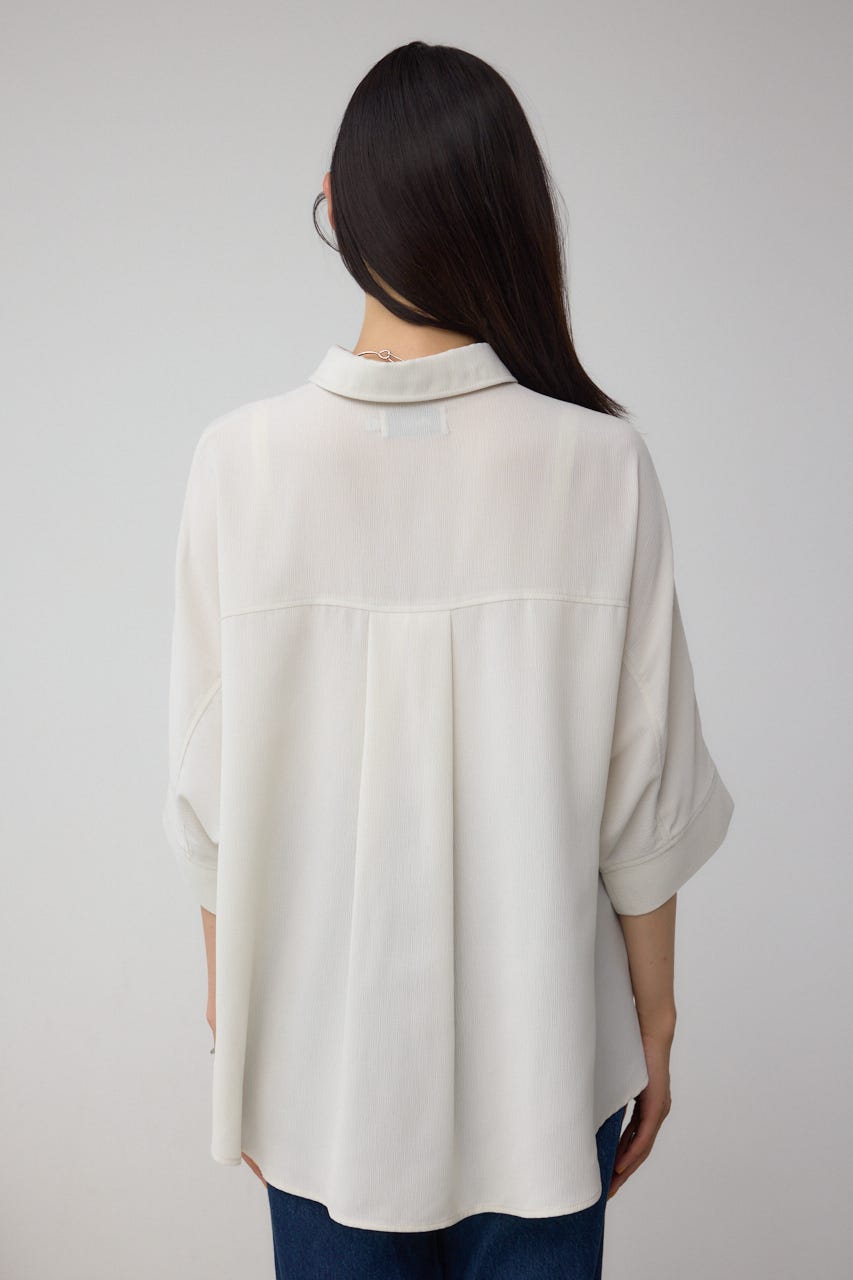 楊柳タックヘムコクーンシャツ IVOY FREE