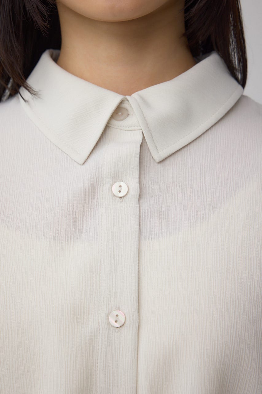 楊柳タックヘムコクーンシャツ IVOY FREE
