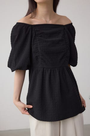 現行品✨美品　SONO Mumダブルクロス　ペプラムギャザーブラウス　ペプラム AZUL BY MOUSSY | 2WAYペプラムギャザーブラウス (シャツ