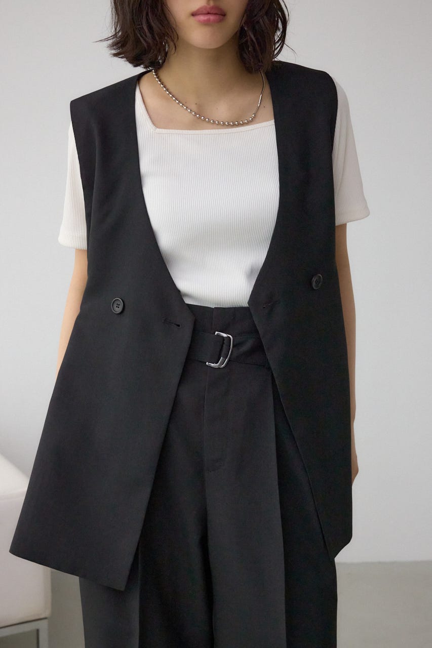 AZUL BY MOUSSY | イージーケアリネンライクジレ (ベスト