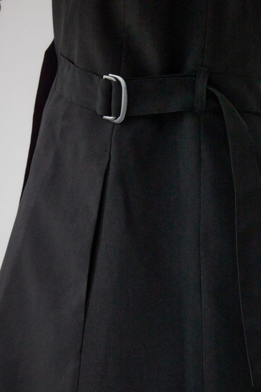 イージーケアリネンライクジレ BLK M