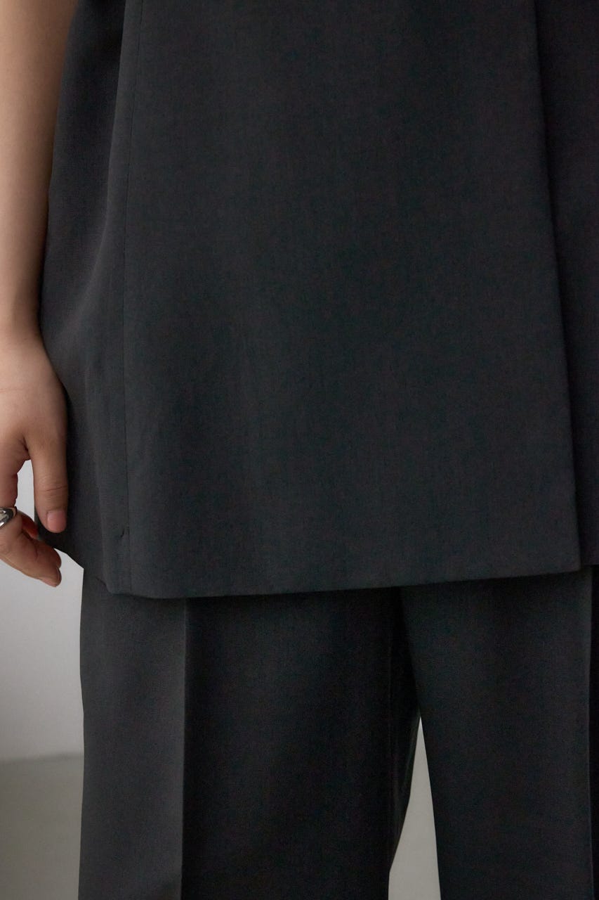 イージーケアリネンライクジレ BLK M