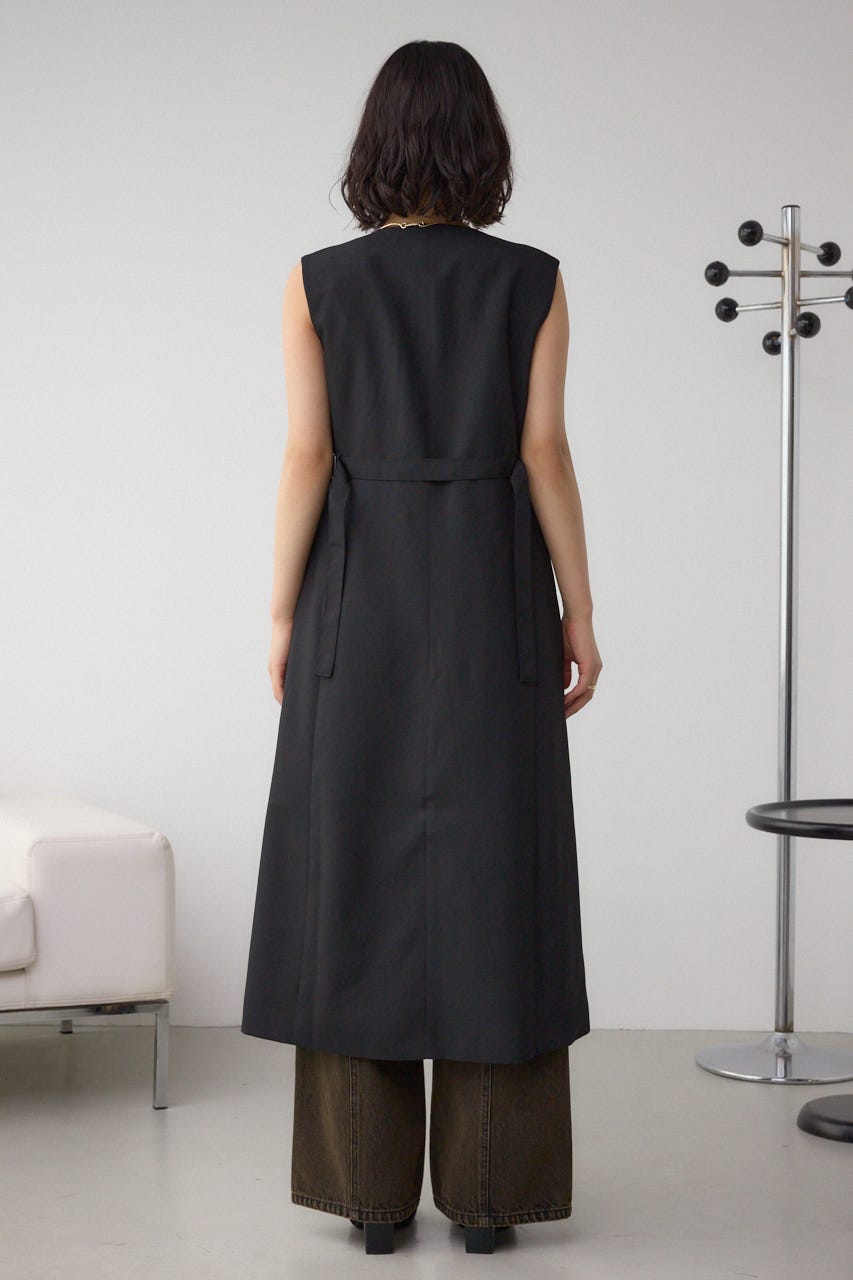 イージーケアリネンライクジレ BLK M