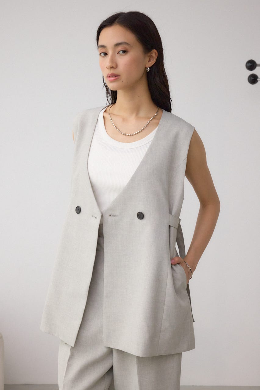 イージーケアリネンライクジレ GRY S