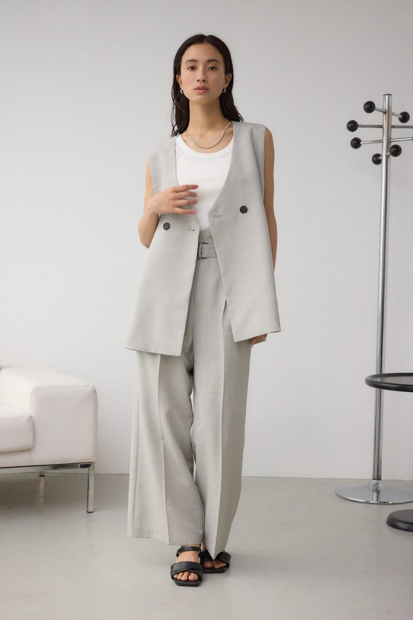 イージーケアリネンライクジレ GRY S