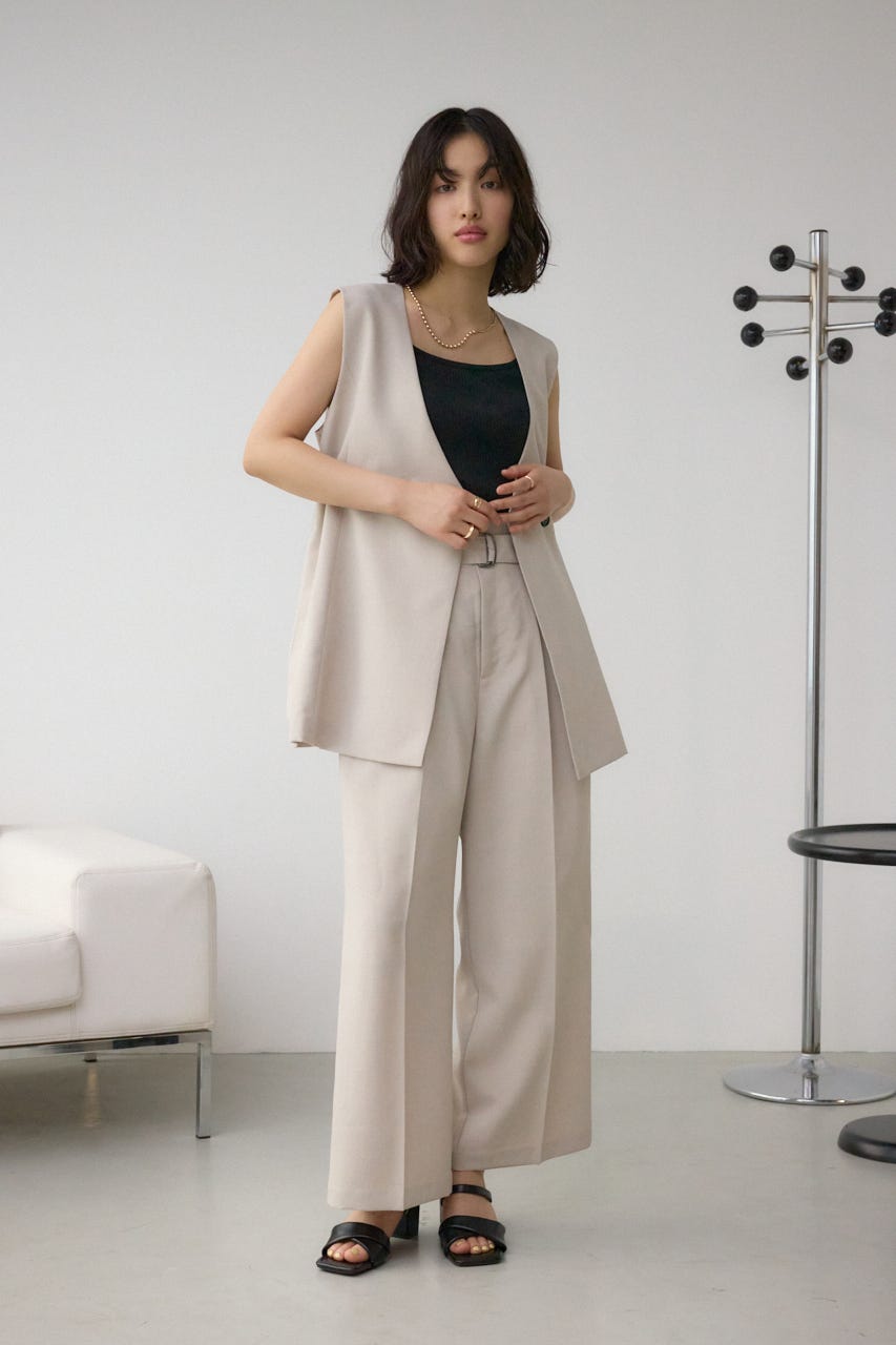 イージーケアリネンライクジレ L/BEG S