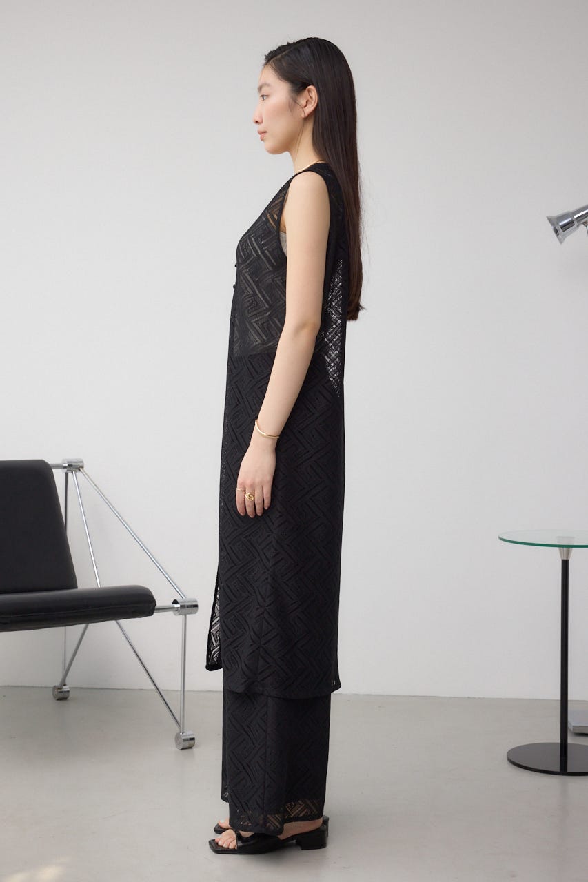 ベスト ジレ 「堀田茜さん着用アイテム」前後2WAYレースロングジレ レディース AZUL BY MOUSSY ベスト ジレ 「堀田茜さん着用アイテム」前後