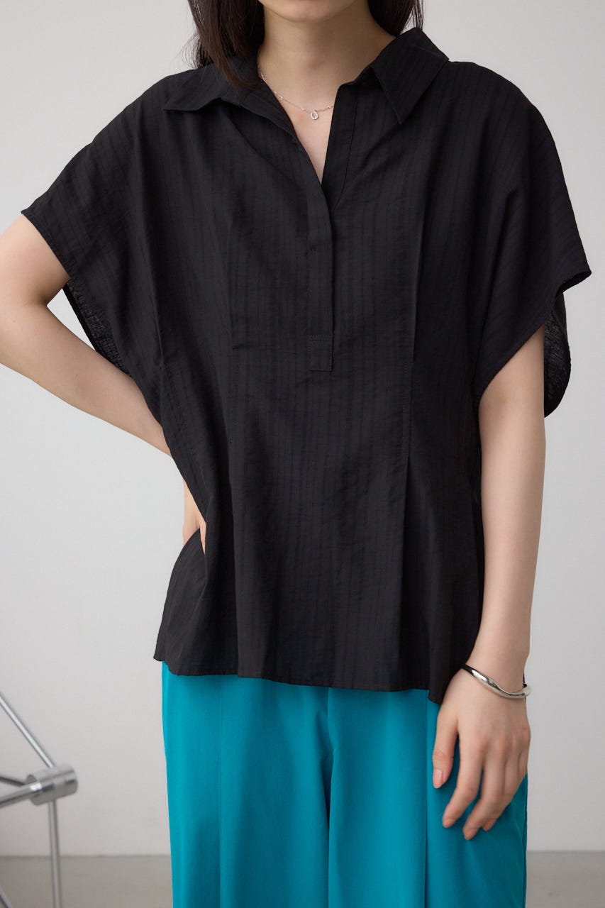 「BLACK BY MOUSSY」 7分袖ブラウス FREE グレー レディース BLACK BY MOUSSY 「BLACK MOUSSY」 7分袖ブラウス FREE ブルー