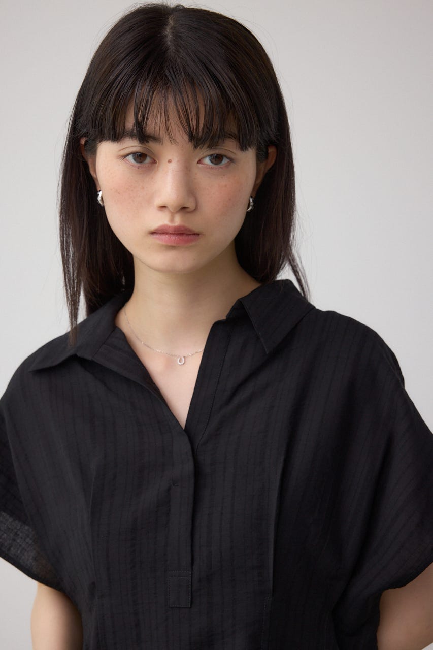 タック襟スッキパーブラウス AZUL BY MOUSSY | タックスキッパーブラウス (シャツ・ブラウス