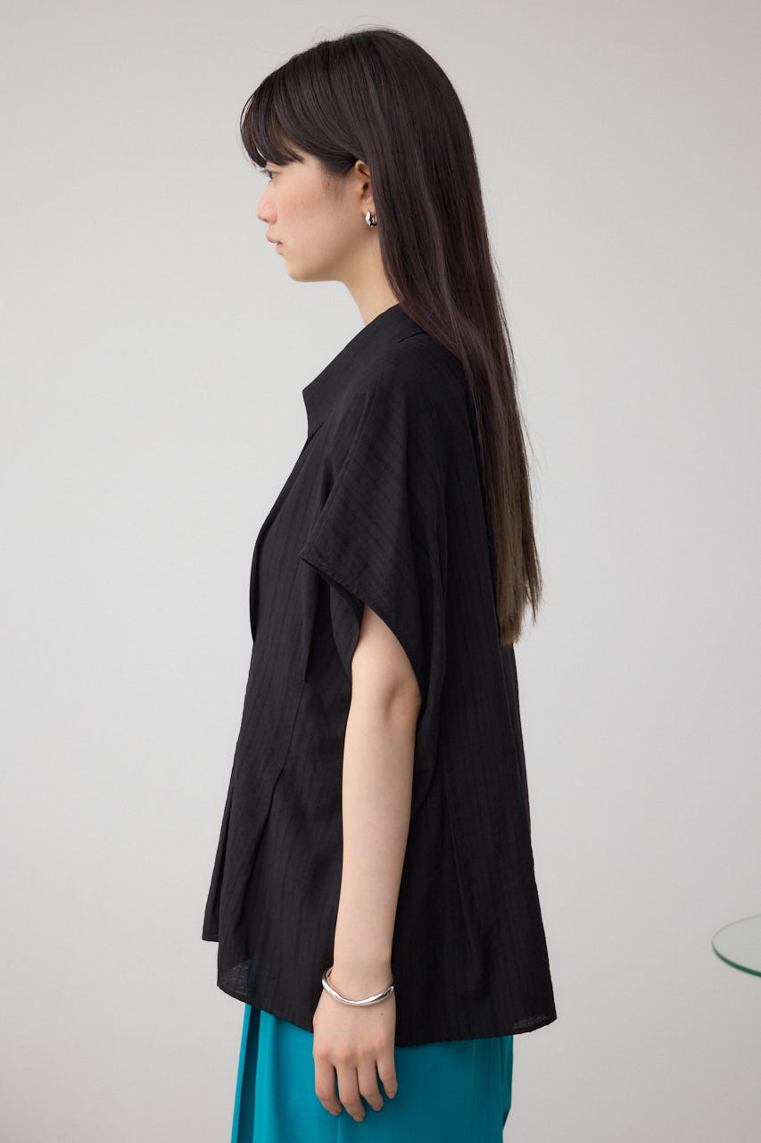 「BLACK BY MOUSSY」 7分袖ブラウス FREE グレー レディース BLACK BY MOUSSY 「BLACK MOUSSY」 7分袖ブラウス FREE ブルー
