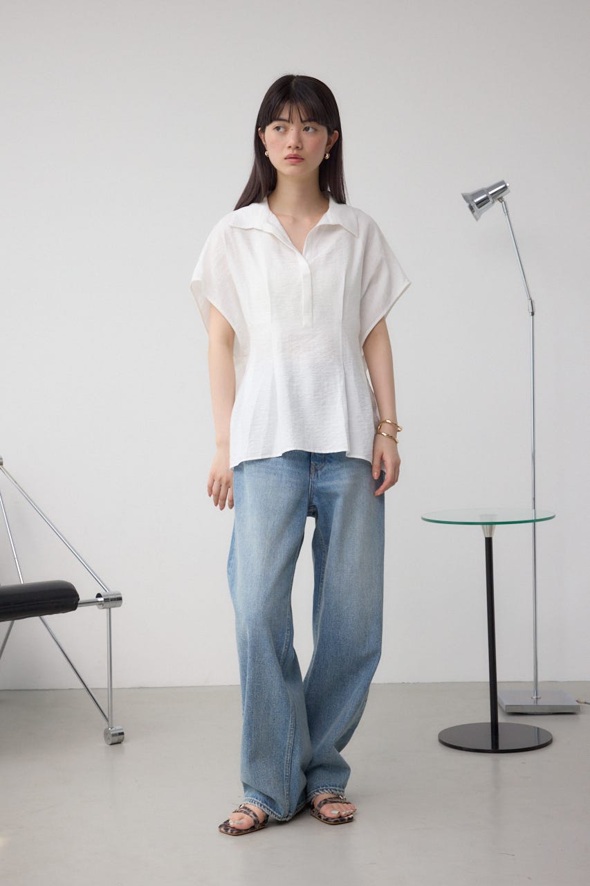 タック襟スッキパーブラウス AZUL BY MOUSSY | タックスキッパーブラウス (シャツ・ブラウス