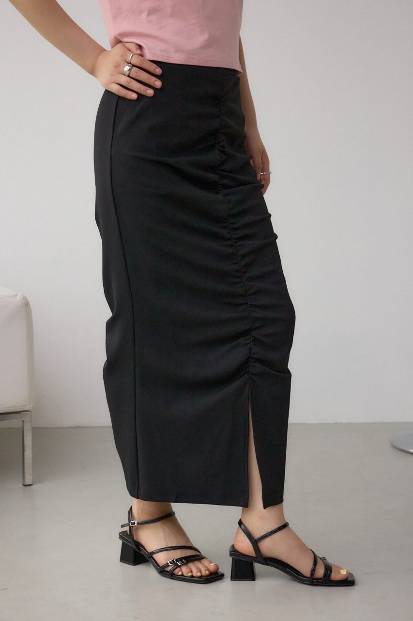 ギャザーナロースカート BLK M