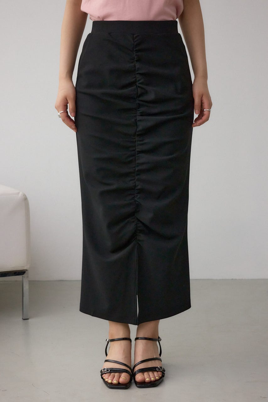 ギャザーナロースカート BLK M