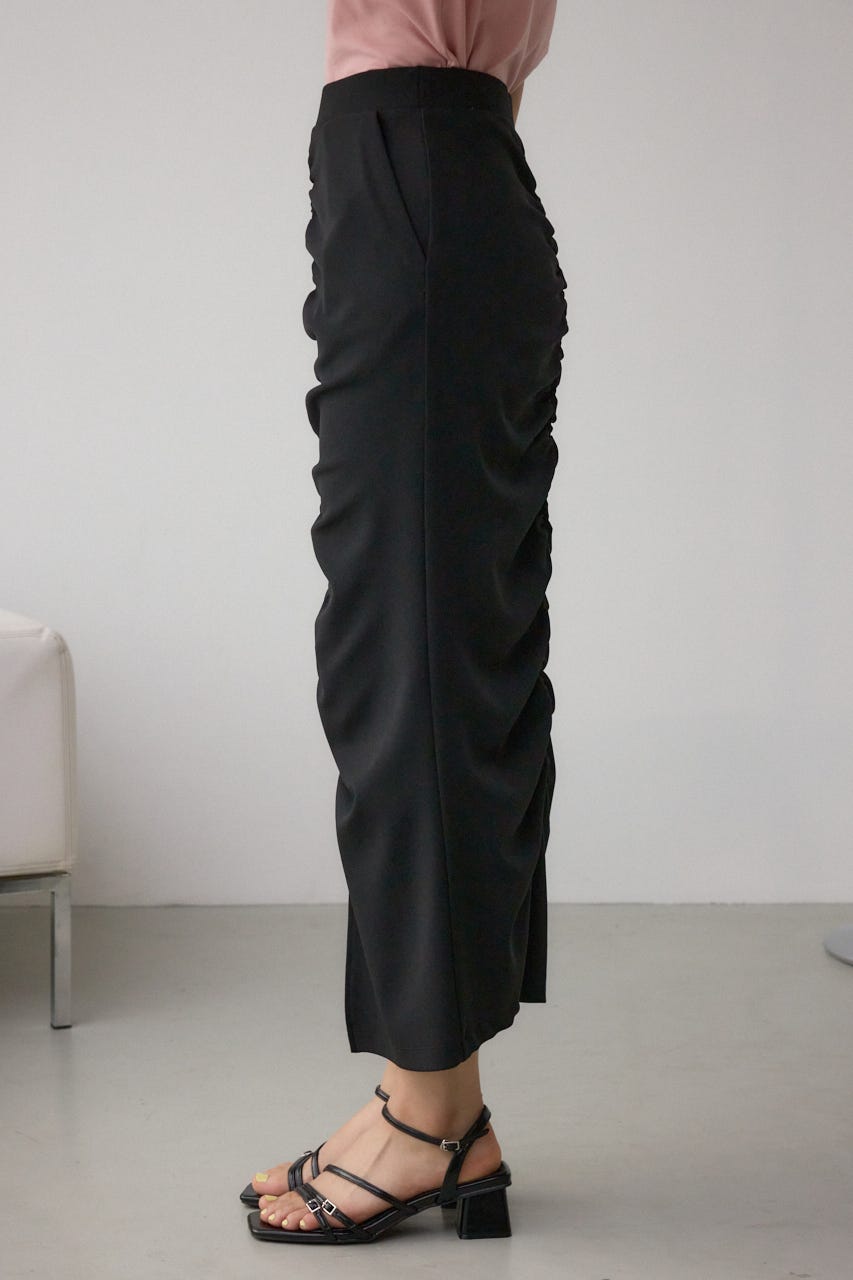 ギャザーナロースカート BLK M